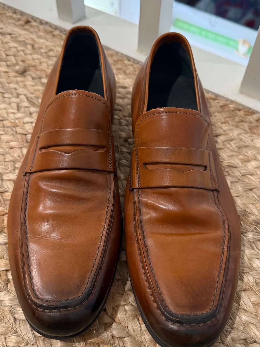To Boot Men's Tan Leather Penny Loafers